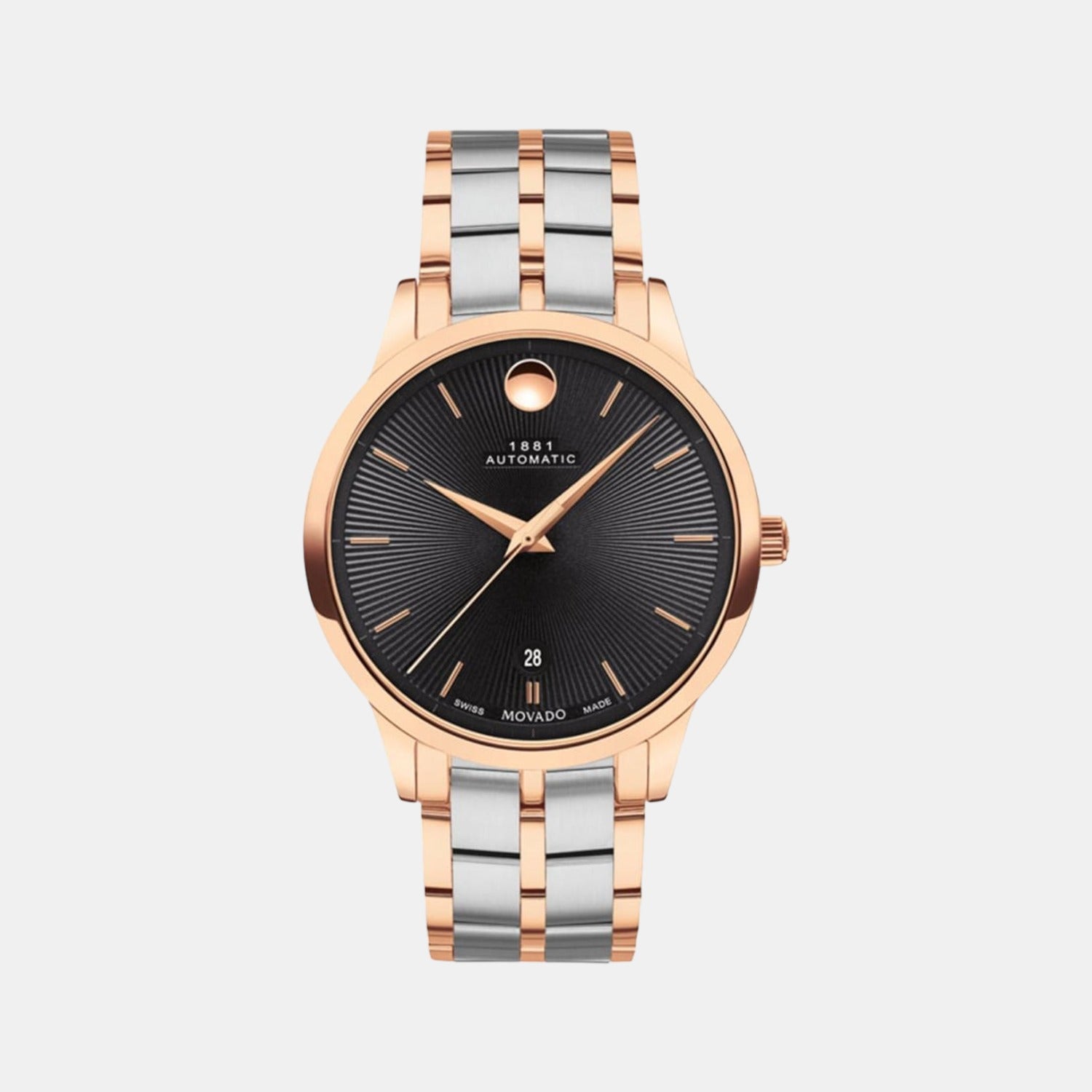 Male Black Stainless Steel Automatic Chronograph Watch 607464