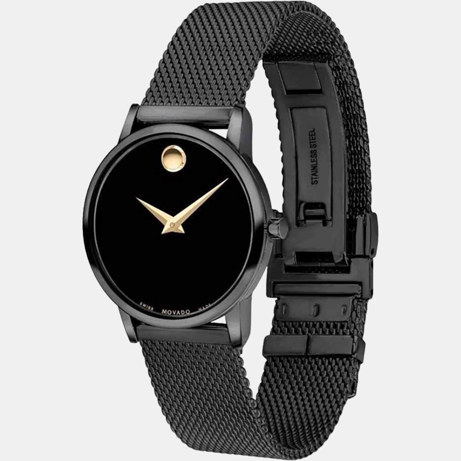 All black movado outlet watch