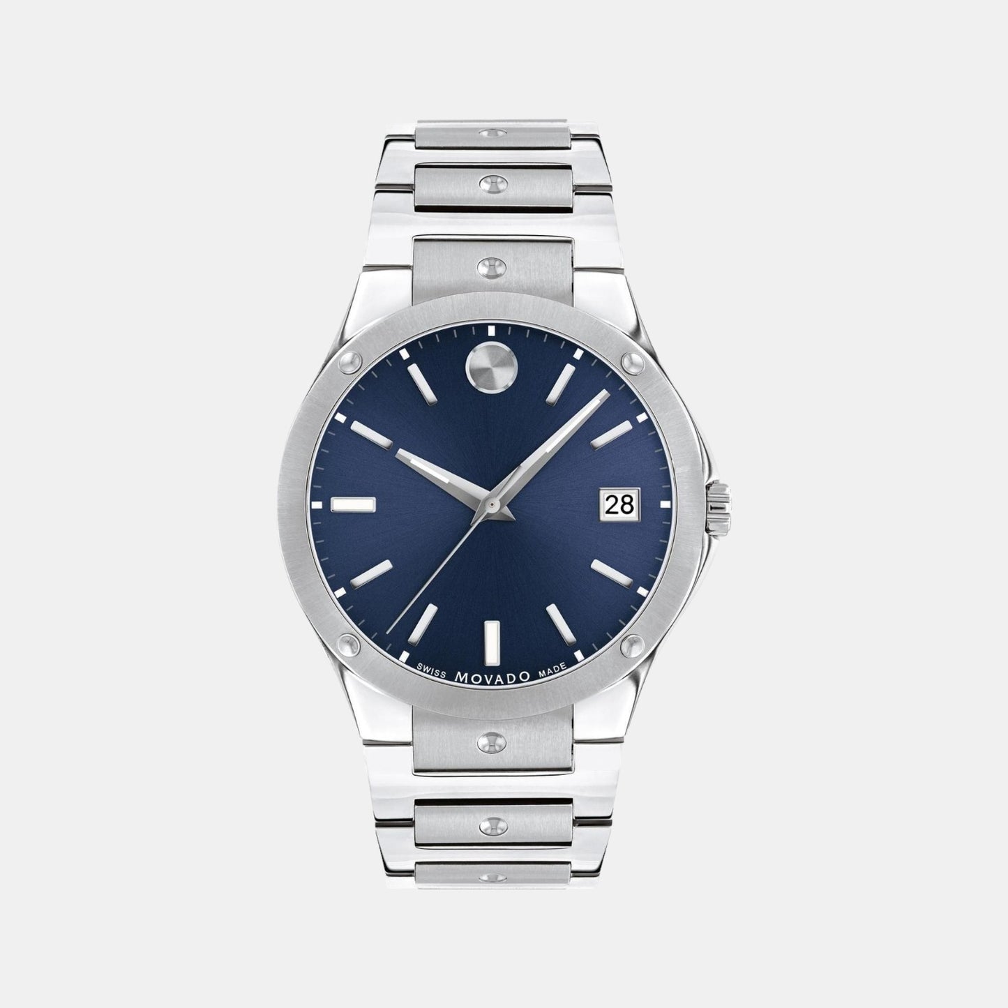 Se Men Quartz Blue Dial Analog Stainless Steel Watch 607513
