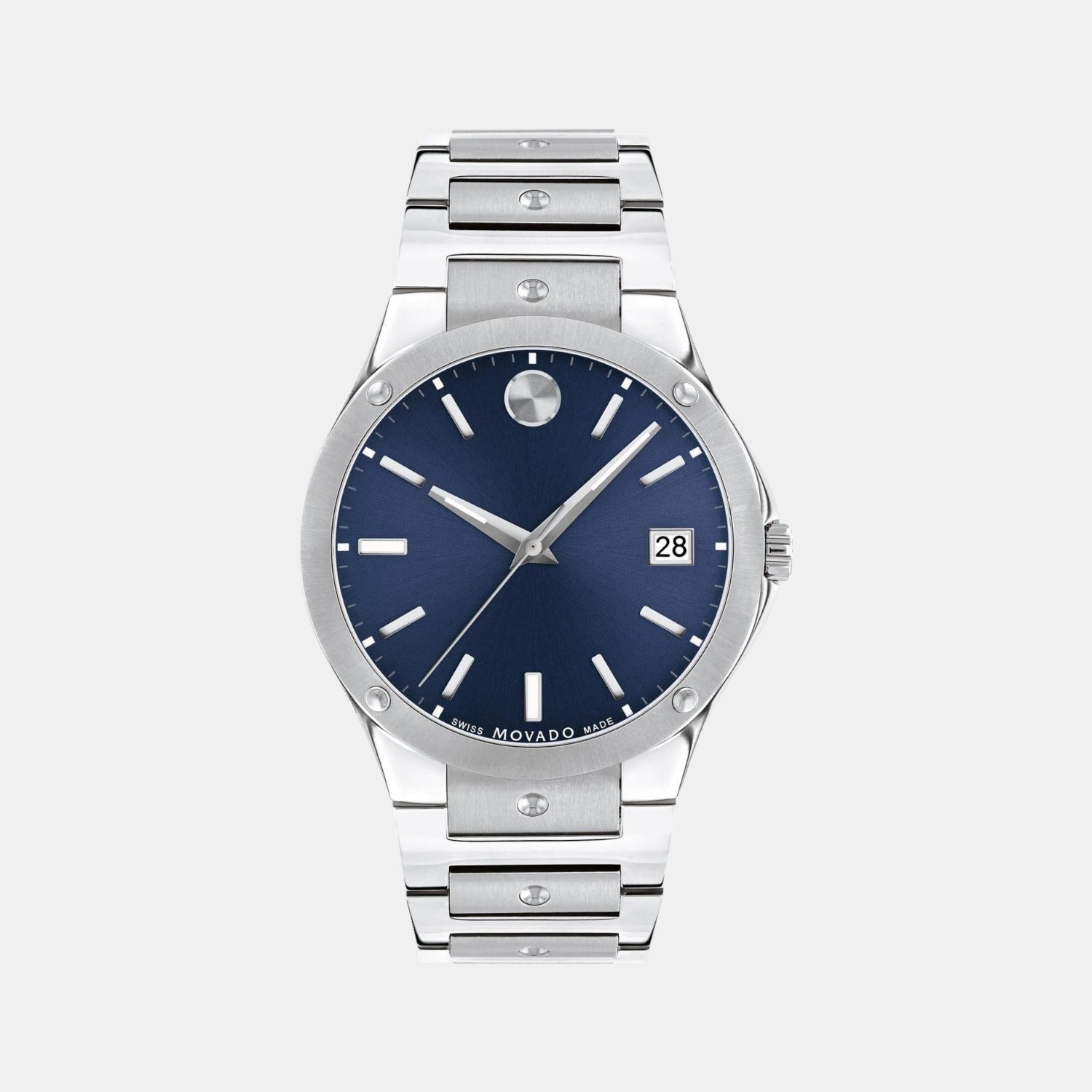 Male Blue Analog Stainless Steel Watch 607513