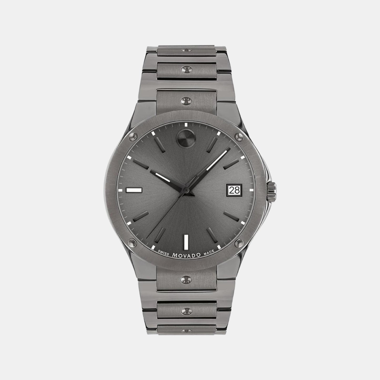 Male Grey Analog Stainless Steel Watch 607515