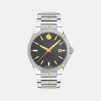 Male Grey Analog Stainless Steel Watch 607552
