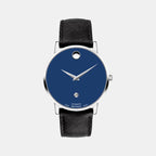 Male Blue Analog Leather Watch 607565