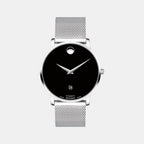 Male Black Analog Stainless Steel Watch 607567