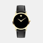 Female Black Analog Leather Watch 607584