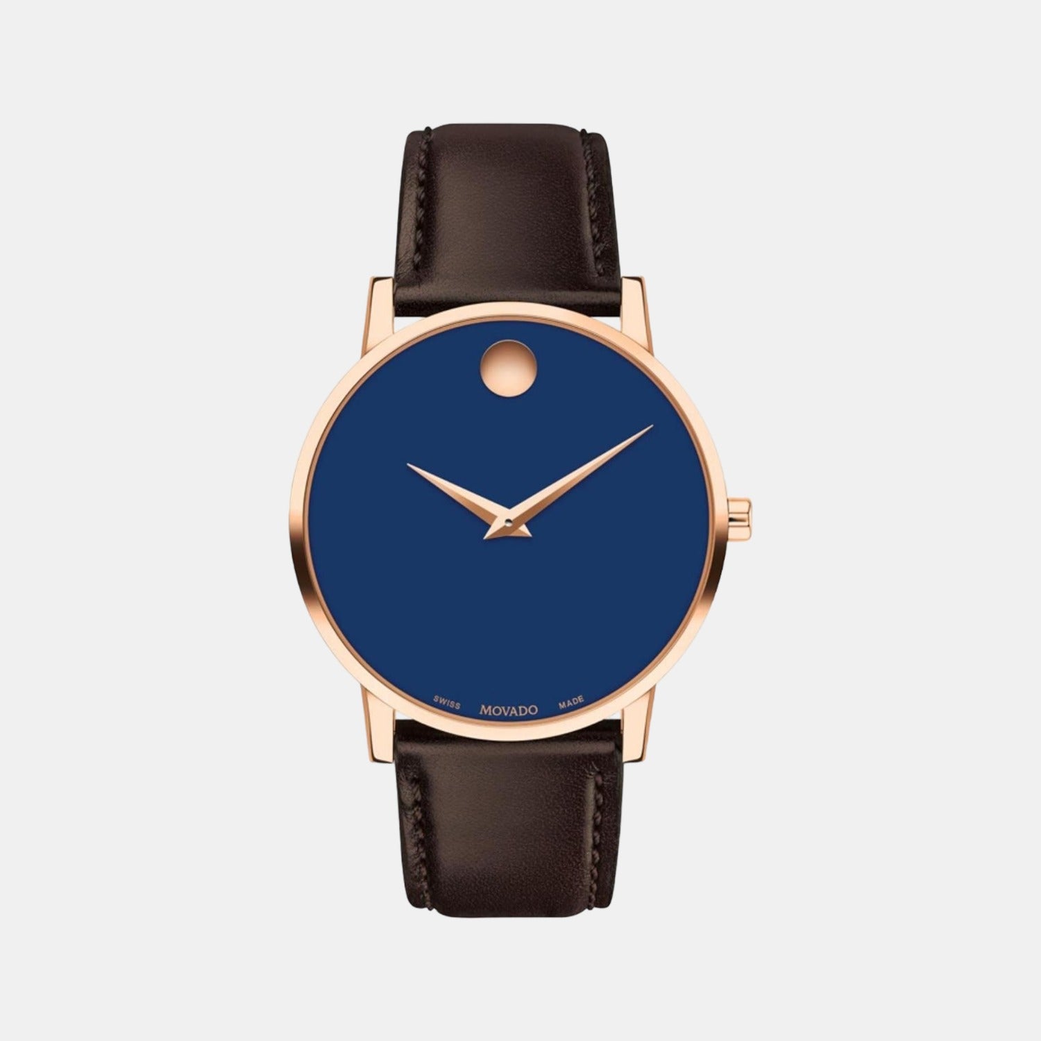 Male Blue Analog Leather Watch 607597