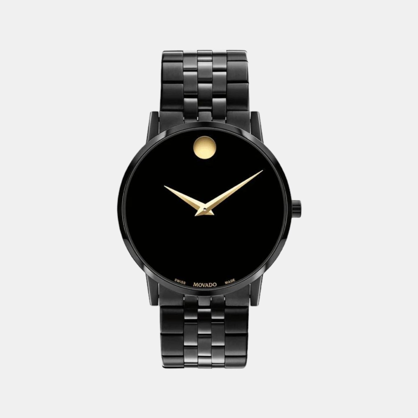 Male Black Analog Stainless Steel Watch 607626