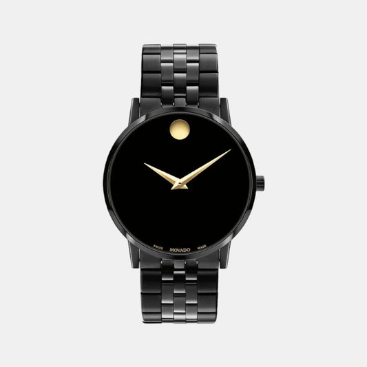 Male Black Analog Stainless Steel Watch 607626