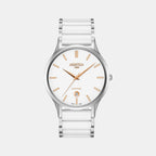 Male White Analog Stainless Steel Watch 657833 40 25 60