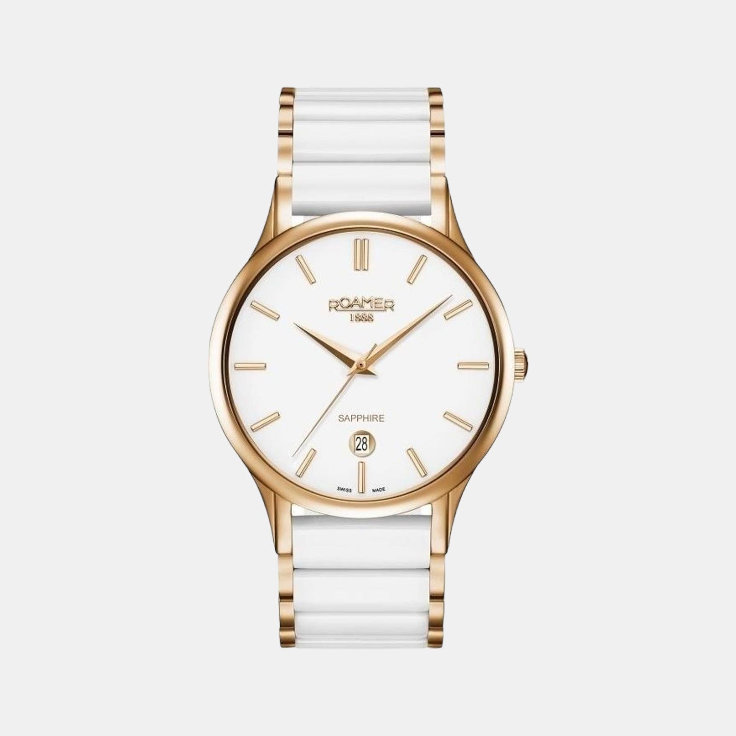 Male White Analog Ceramic Watch 657833 49 25 60