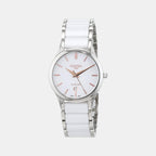 Female White Analog Ceramic Watch 657844 40 25 60
