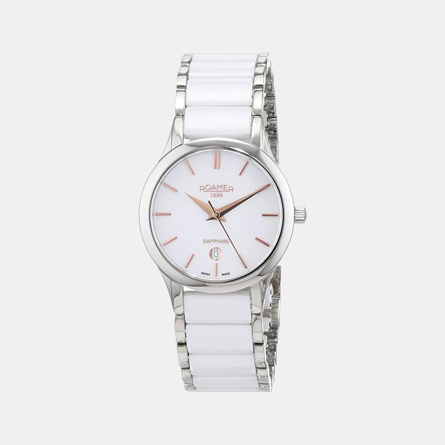 Female White Analog Ceramic Watch 657844 40 25 60