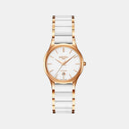Female White Analog Ceramic Watch 657844 49 25 60