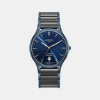 Male Blue Analog Ceramic Watch 658833 42 54 61