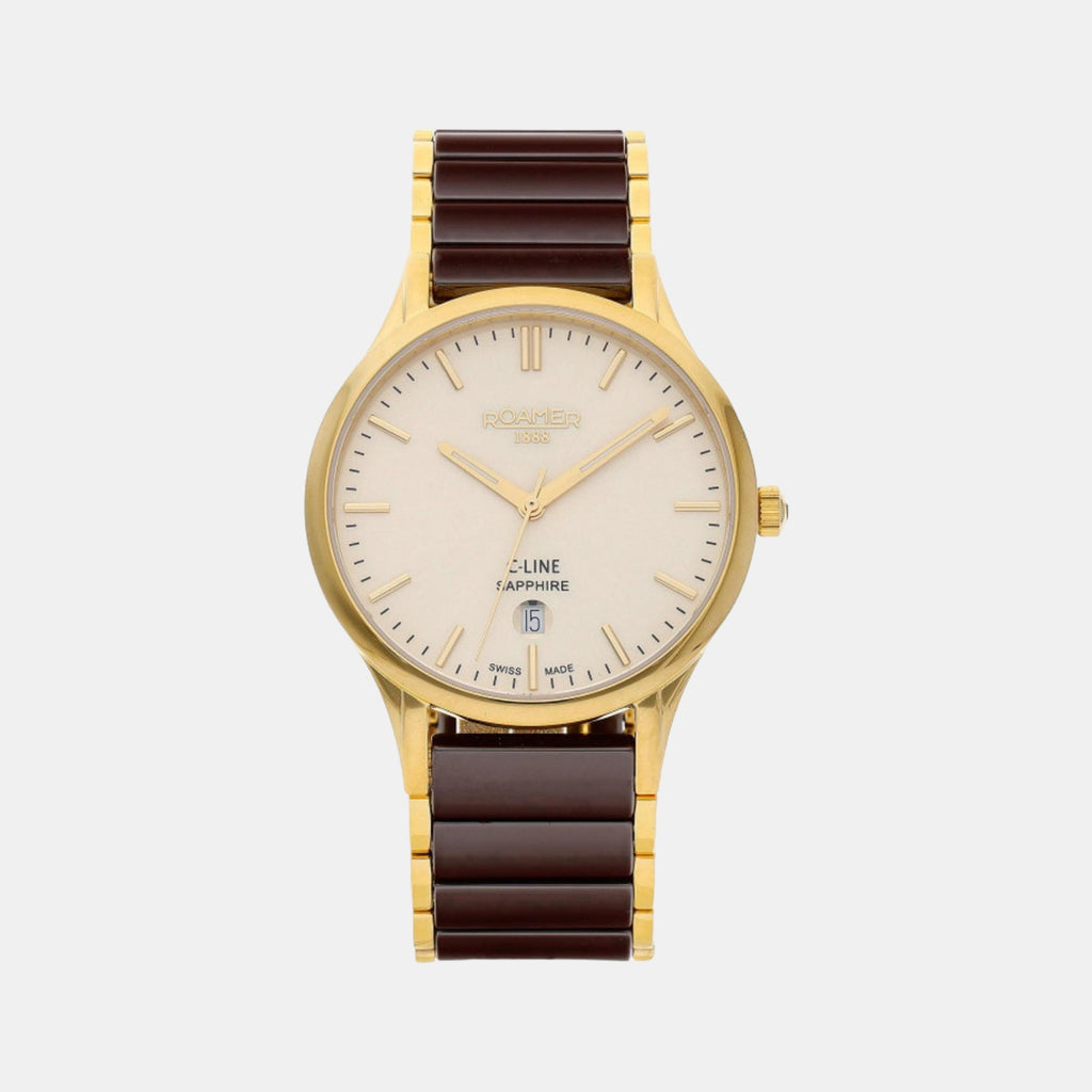 Male Gold Analog Stainless Steel Watch 658833 48 35 63