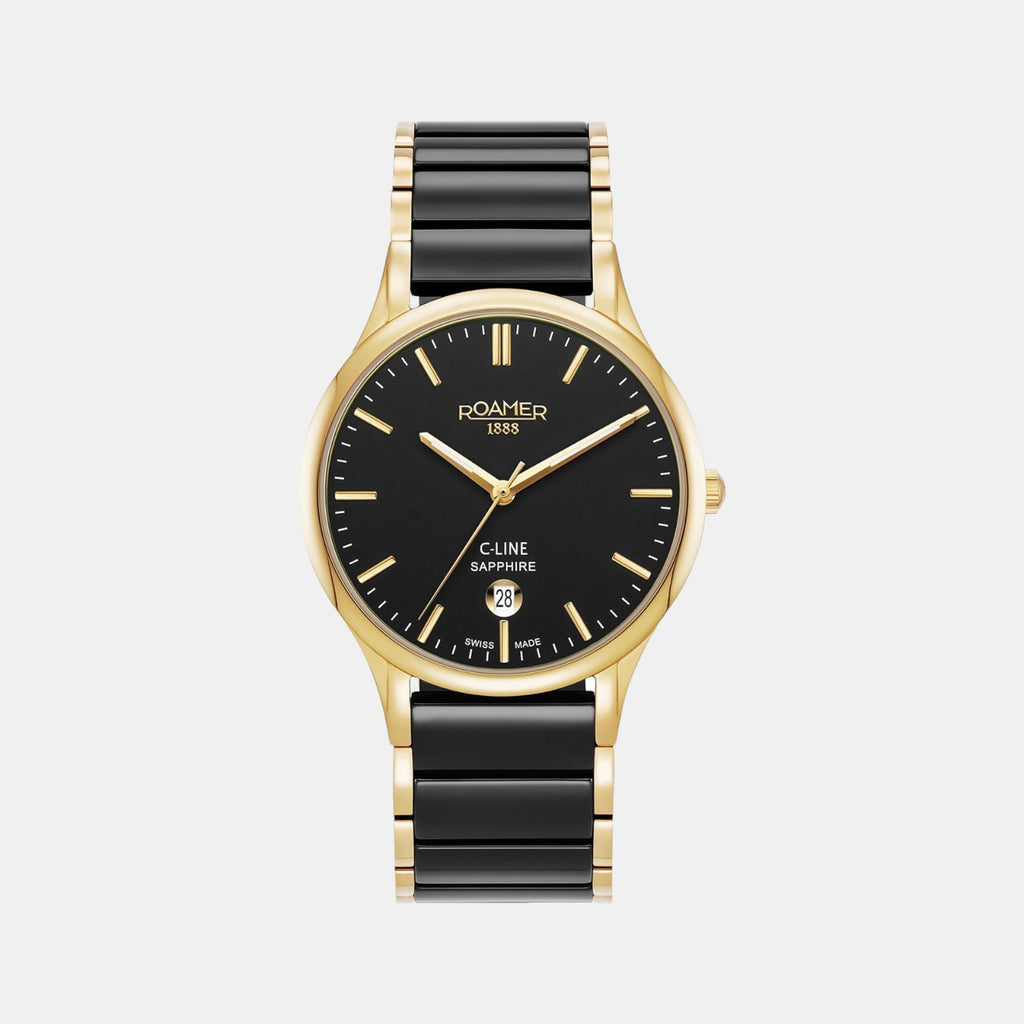 Male Black Analog Stainless Steel Watch 658833 48 55 61