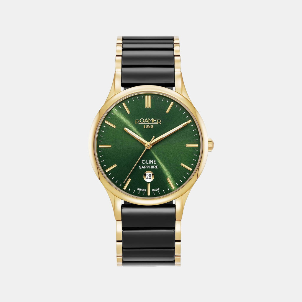 Male Green Analog Stainless Steel Watch 658833 48 75 61