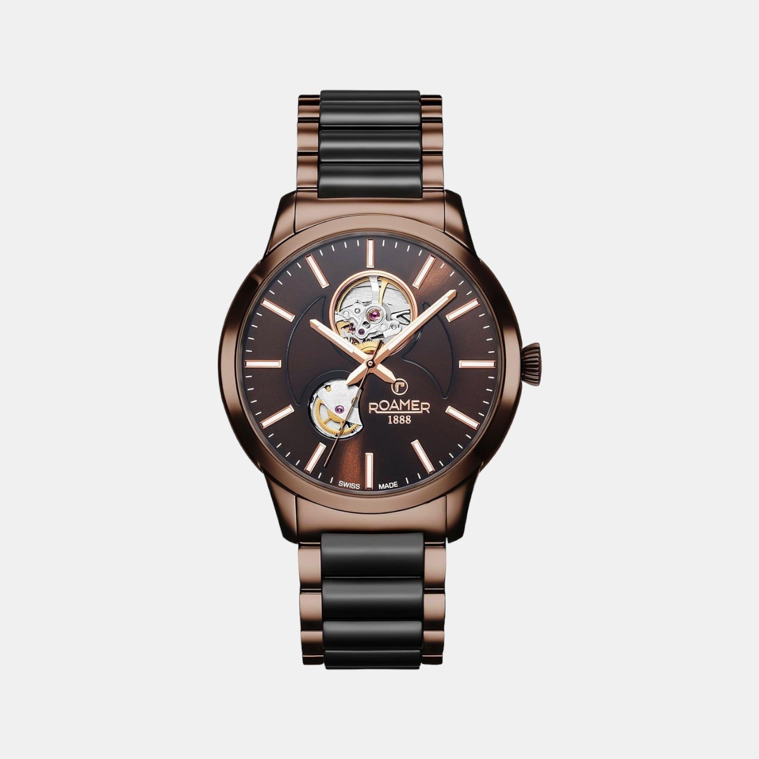 Male Brown Analog Ceramic Watch 672661 40 65 60