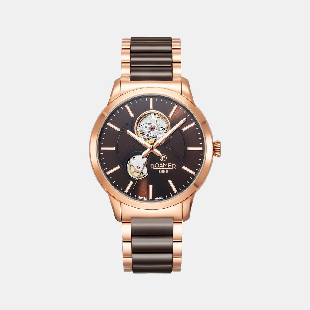Male Brown Analog Stainless Steel Watch 672661 49 65 60