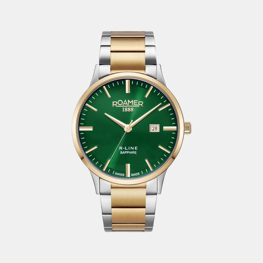 Male Green Analog Stainless Steel Watch 718833 48 75 70
