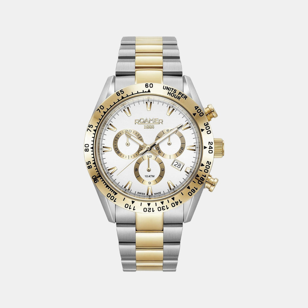 Male White Stainless Steel Chronograph Watch 850837 47 15 20