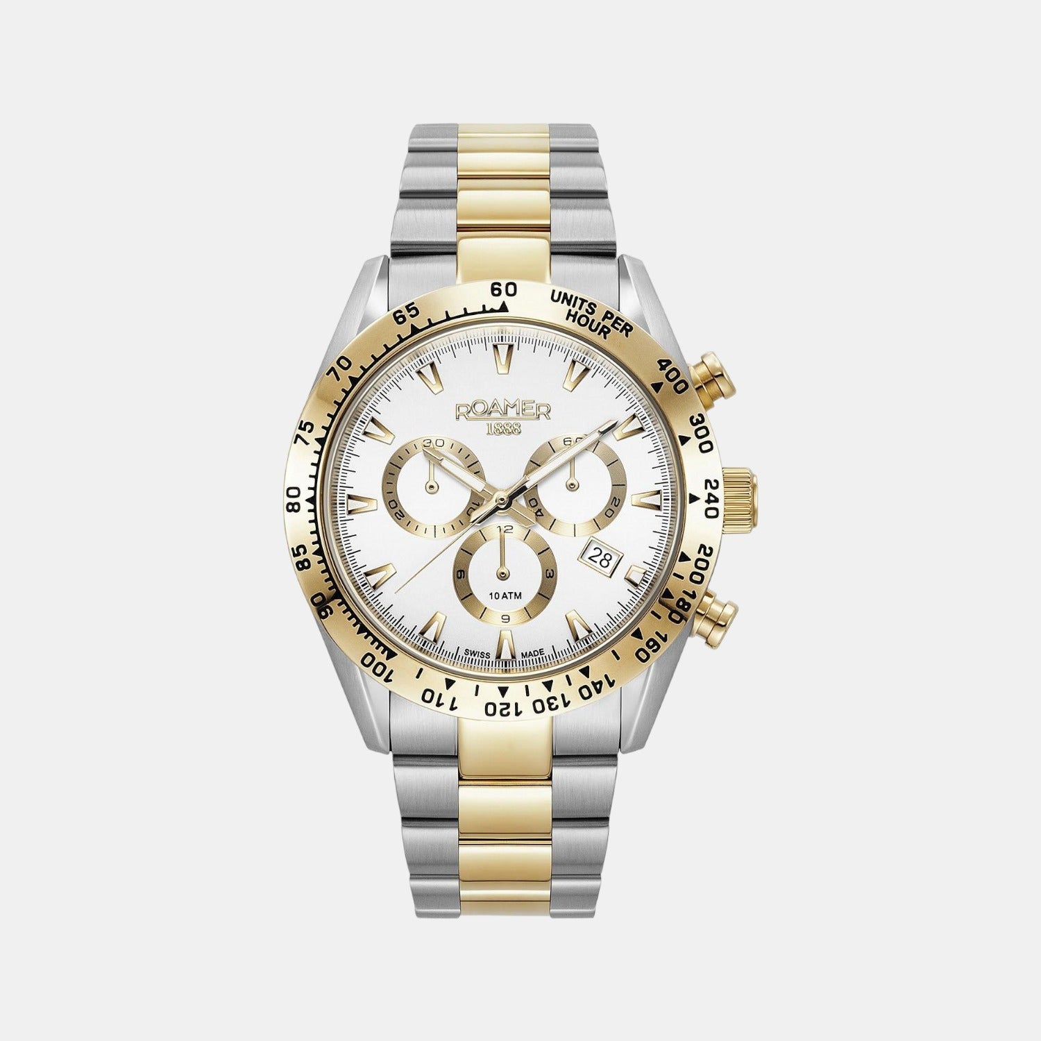 Male White Stainless Steel Chronograph Watch 850837 47 15 20