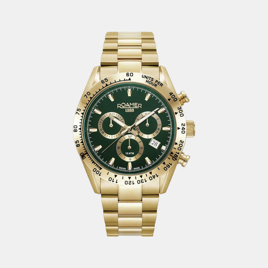 Male Green Stainless Steel Chronograph Watch 850837 48 75 20