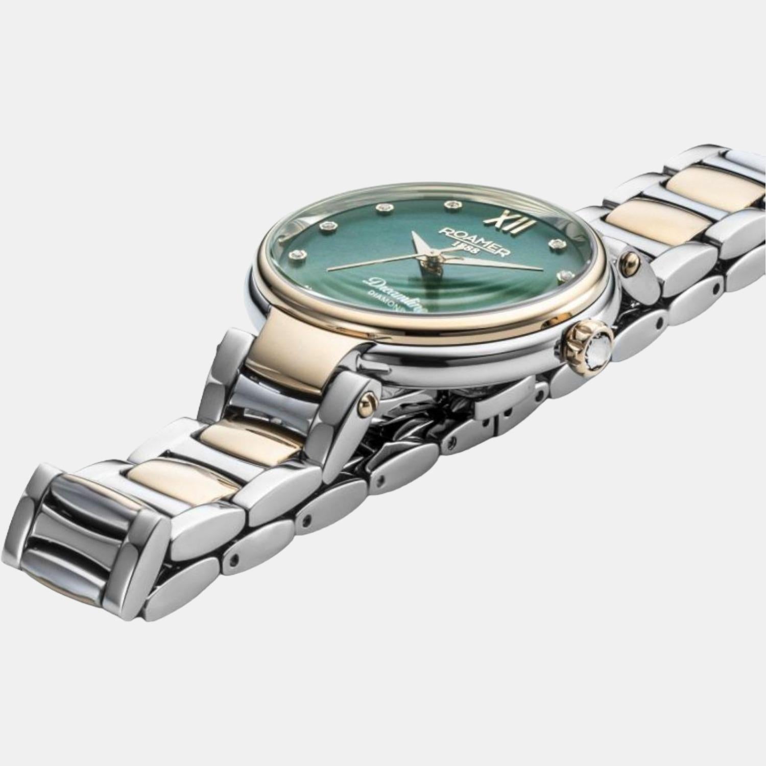 roamer-stainless-steel-green-analog-female-watch-857847-47-79-50