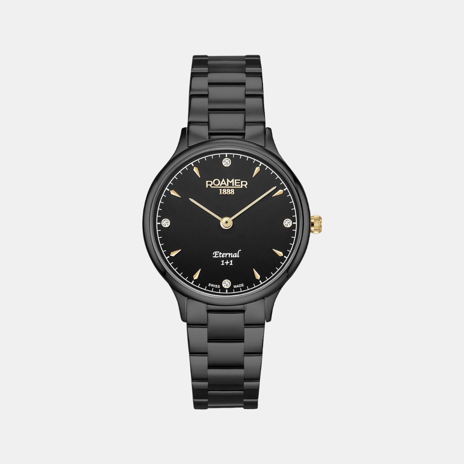 Female Black Analog Stainless Steel Watch 863857 45 55 50