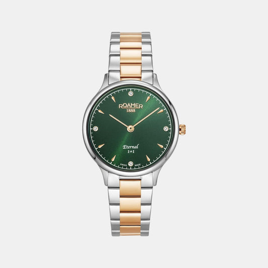 Female Green Analog Stainless Steel Watch 863857 49 75 50
