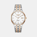 Male White Analog Stainless Steel Watch 864833 49 25 50