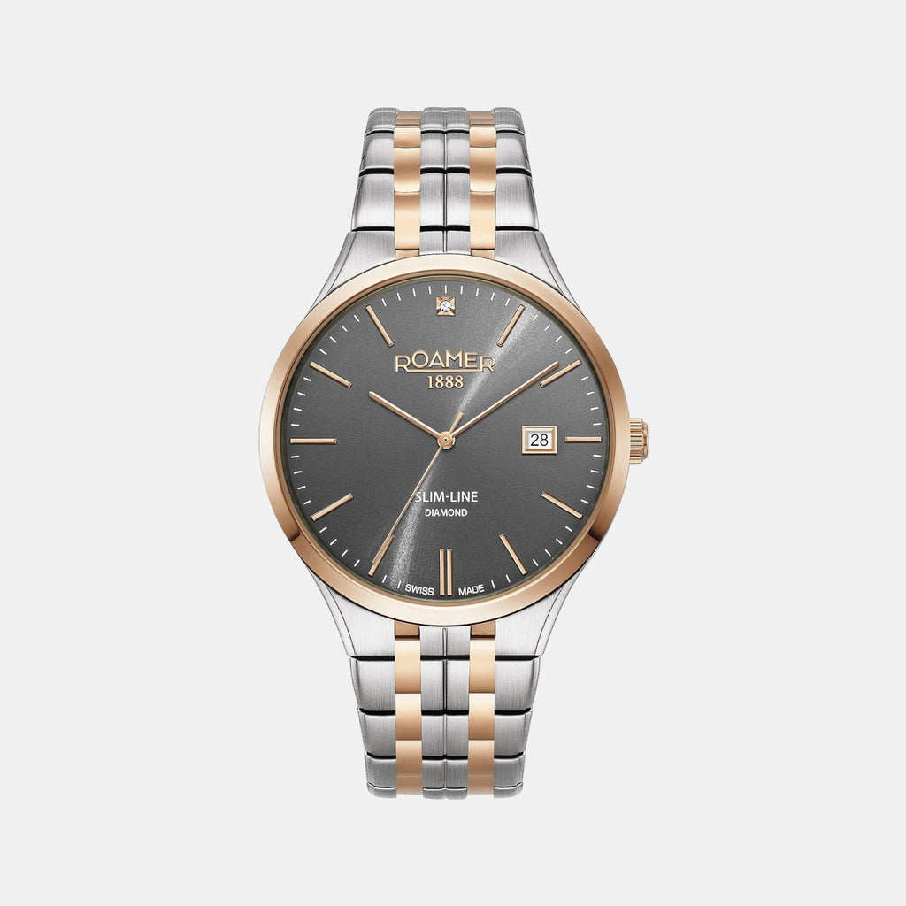 Male Grey Analog Stainless Steel Watch 864833 49 55 50