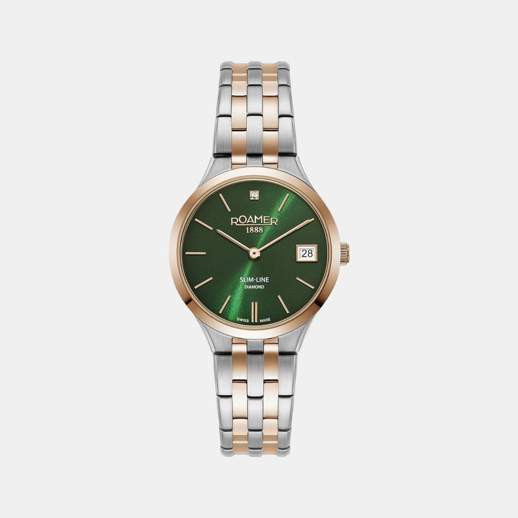 Female Green Analog Stainless Steel Watch 864857 49 75 50
