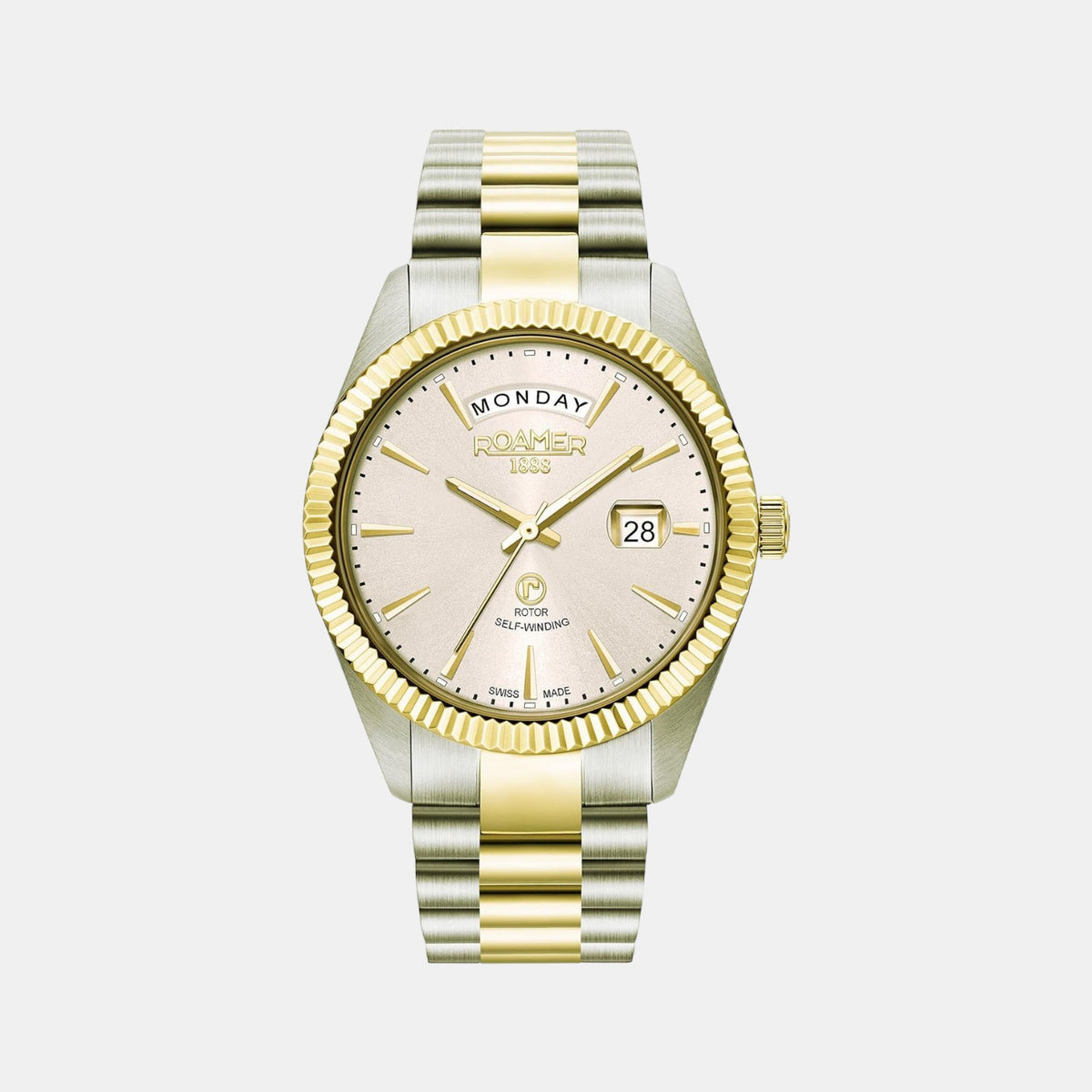 Primeline Daydate Male Analog Stainless Steel Mechanical Watch 981662 48 15 90