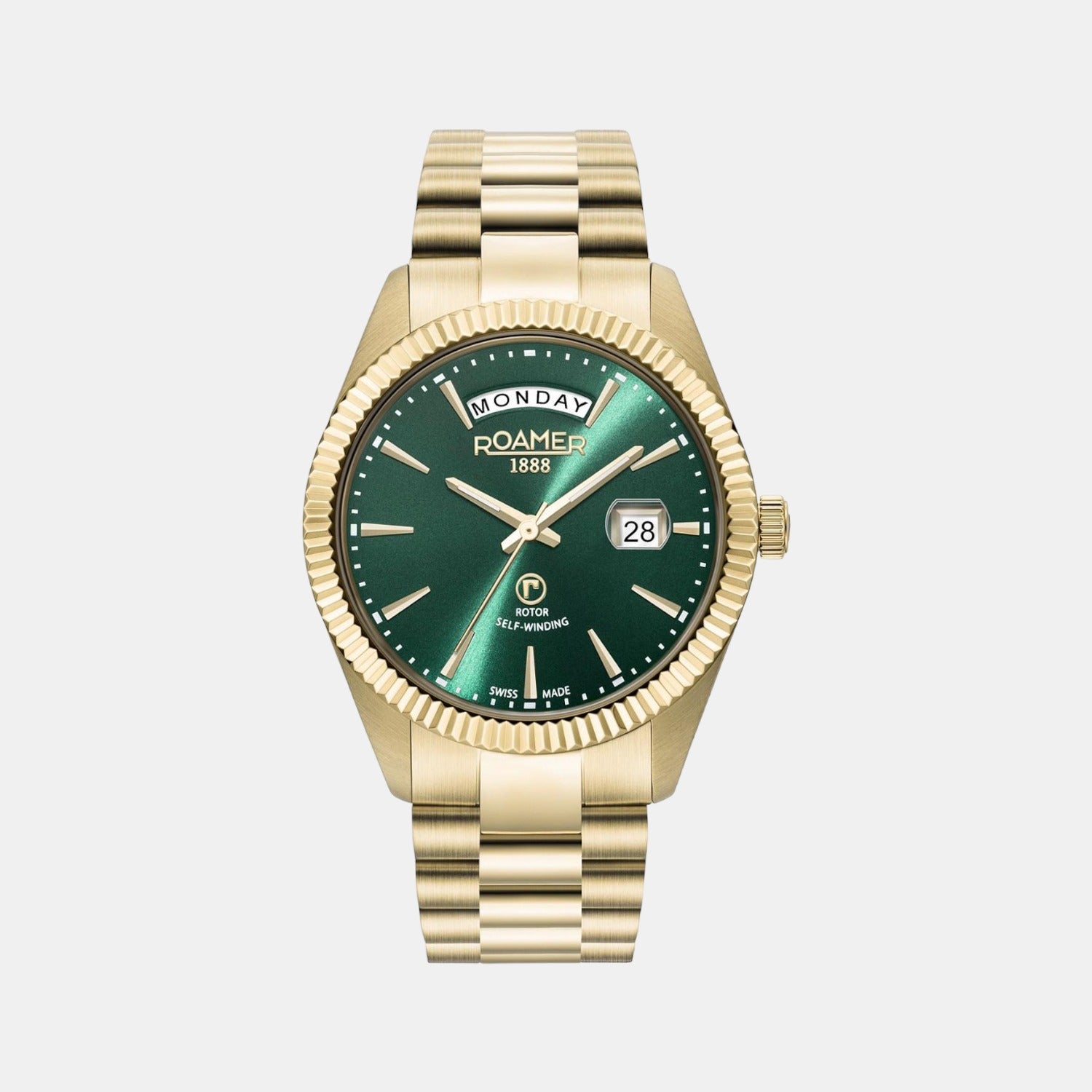 Primeline Daydate Male Analog Stainless Steel Mechanical Watch 981662 58 75 90