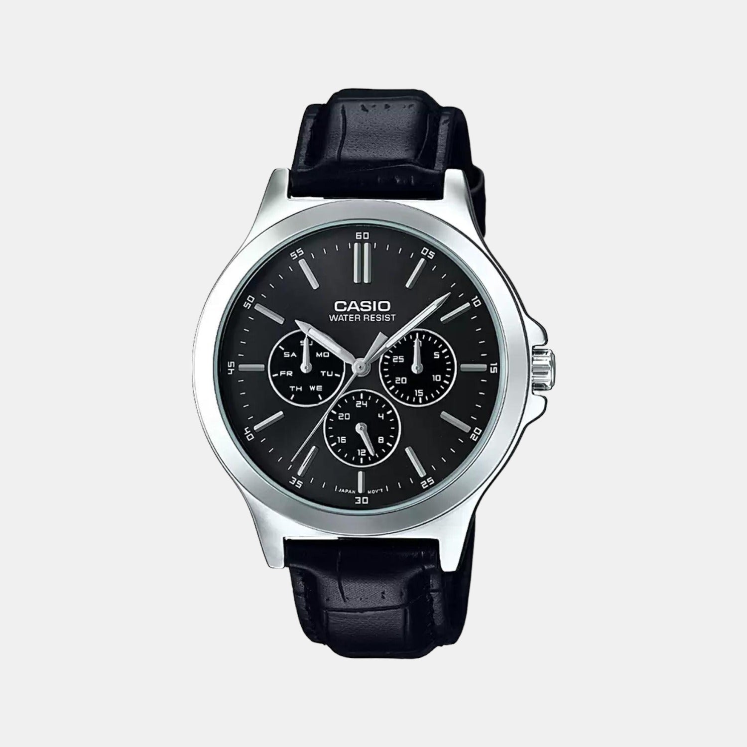 Casio Round Black Chronograph watch