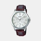 Casio Round White Chronograph watch