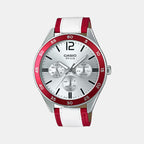 Casio Round Silver Chronograph watch