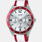 Casio Leather Silver watch