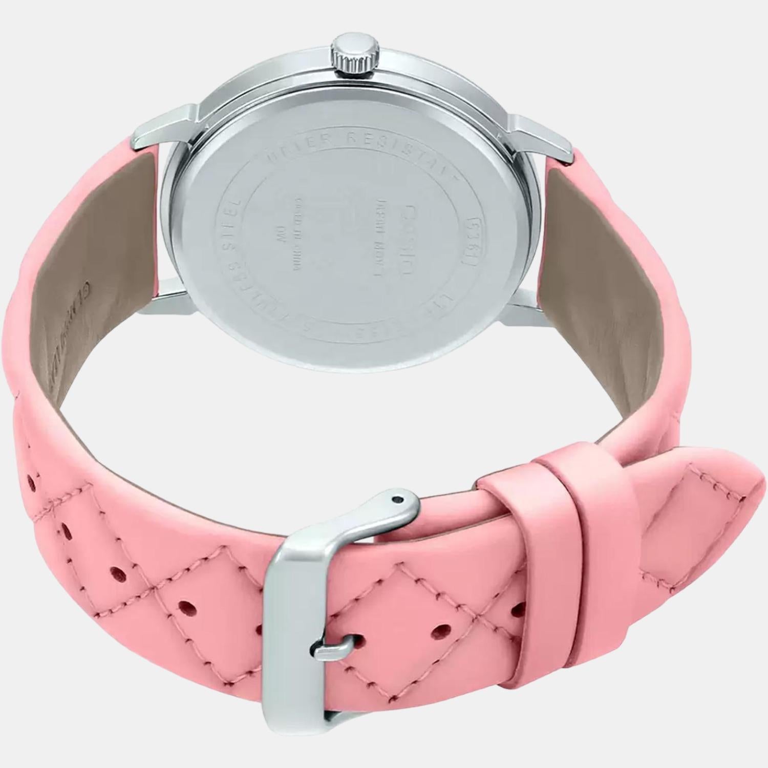 Casio Leather Silver watch