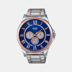 Casio Round Blue Chronograph watch