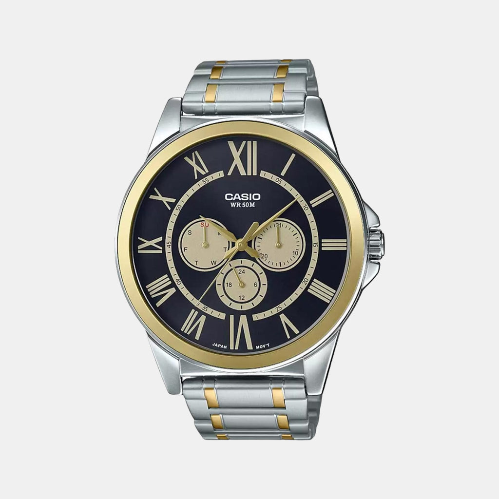 Casio Round Blue Chronograph watch