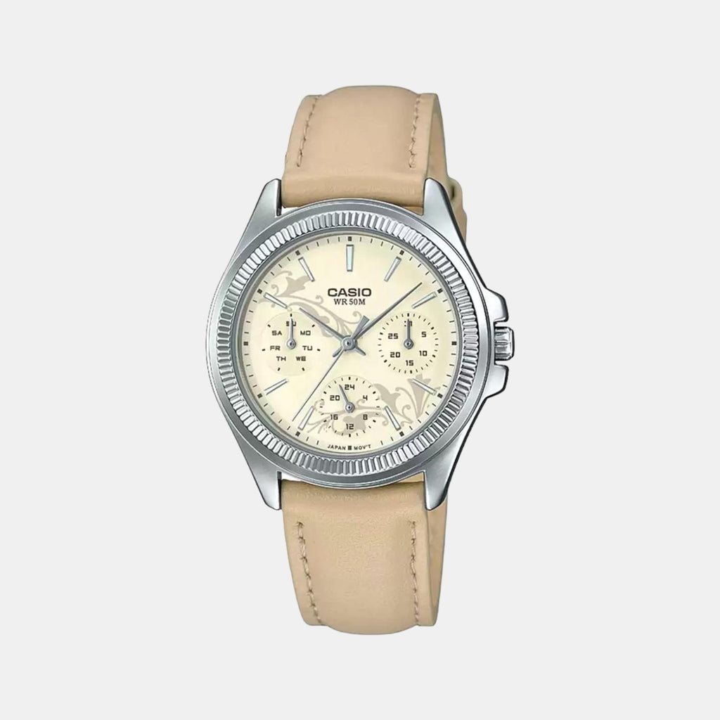 Casio Round Yellow Chronograph watch