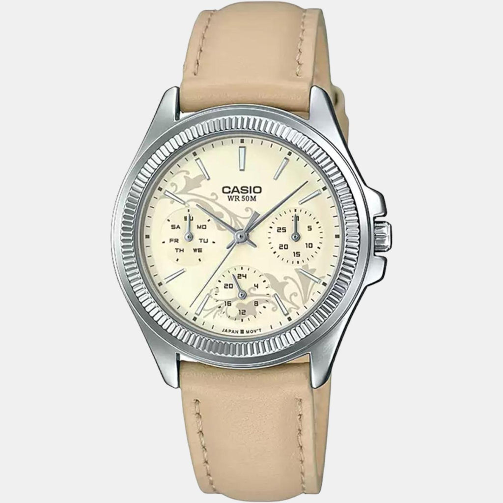 Casio Leather Yellow watch