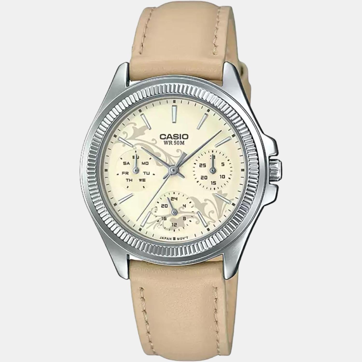 Casio Leather Yellow watch