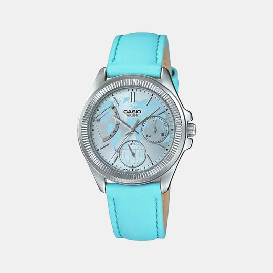 Enticer Female Chronograph Leather Watch A1579