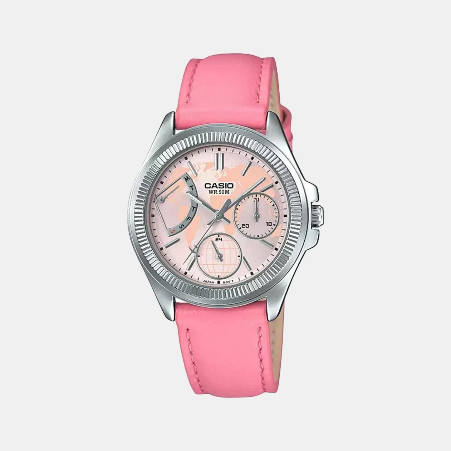 Enticer Female Chronograph Leather Watch A1580