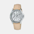 Casio Round Silver Chronograph watch