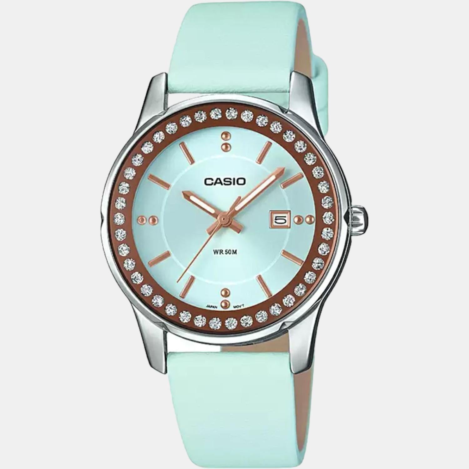 Casio Leather Blue watch