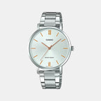 Casio Round Silver Analog watch
